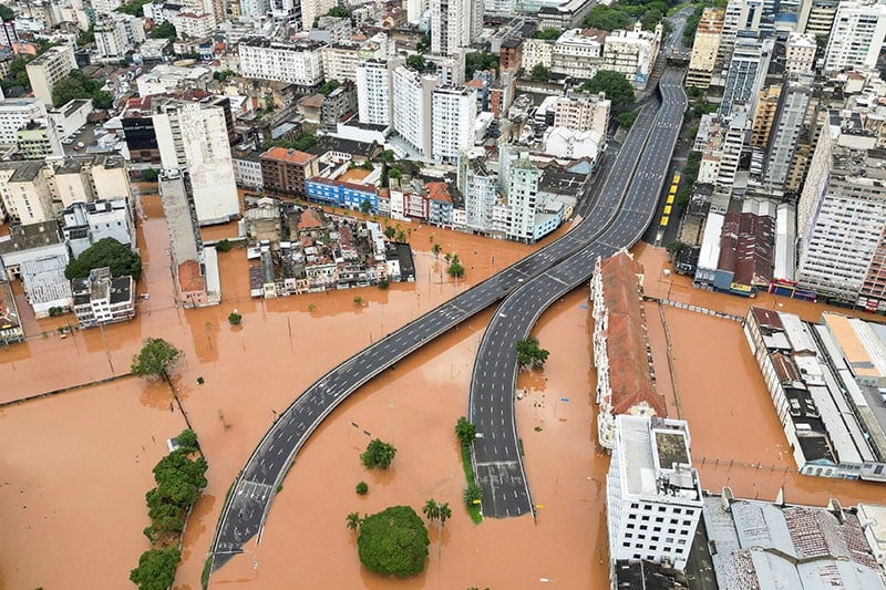 Penampakan Banjir Parah di Brasil, 1 Kota Terendam dan 39 Orang Tewas - Bagian 1