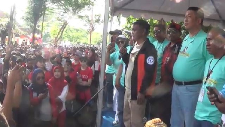 Gelar Fun Walk, Wujud Partai Perindo Solid Dukung Rusdy Mastura di Pilgub Sulteng