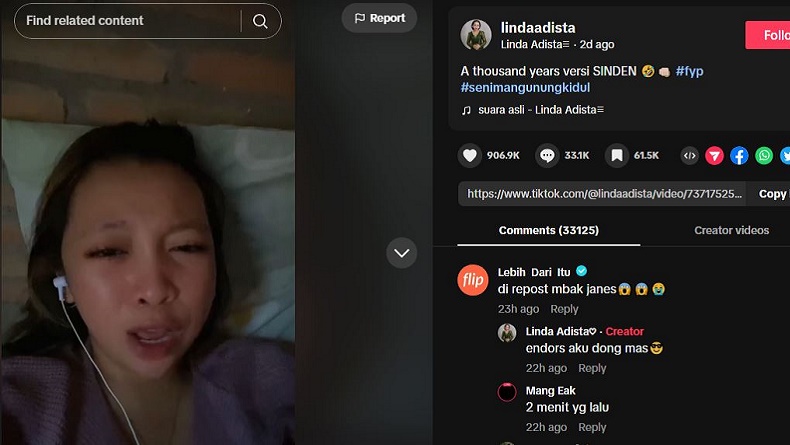 Viral Suara Emas Sinden asal Gunungkidul, Nyanyi Sambil Rebahan Ditonton 6,1 Juta Kali