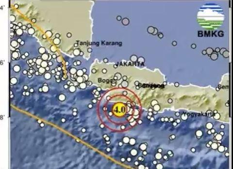 Gempa Terkini 2 Menit yang lalu Magnitudo 4,0 Guncang Sukabumi, Pusat di Laut