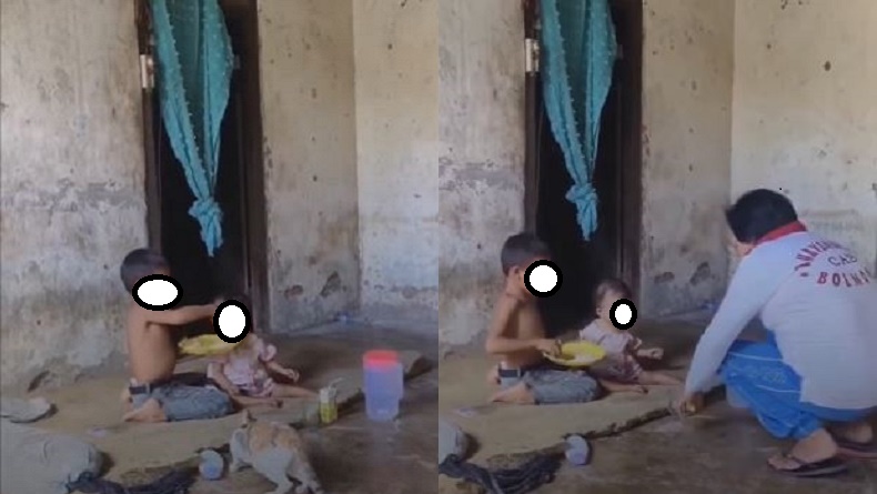 Viral Kakak Adik di Bolmong Diduga Ditelantarkan Ibu Kandung, Lihatnya Bikin Nangis