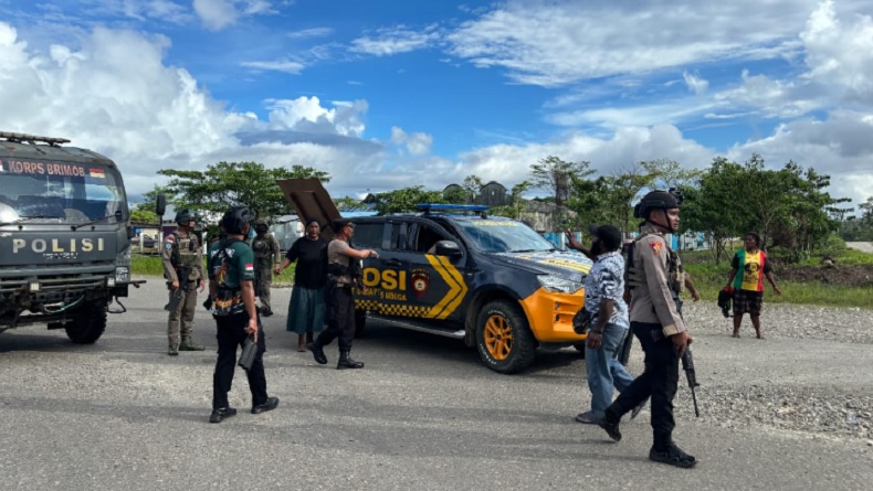 Personel Polres Nduga Adang Bentrokan Kelompok di Kenyam 