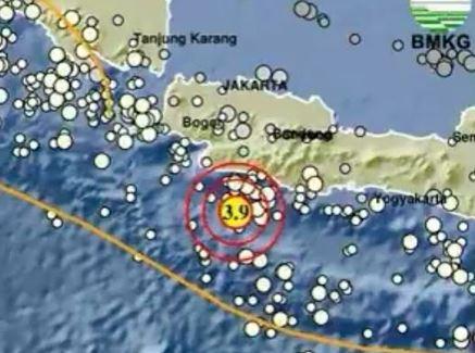 Gempa Terkini M 3,9 Guncang Sukabumi Pagi Ini, Kedalaman Pusat Gempa 10 Km