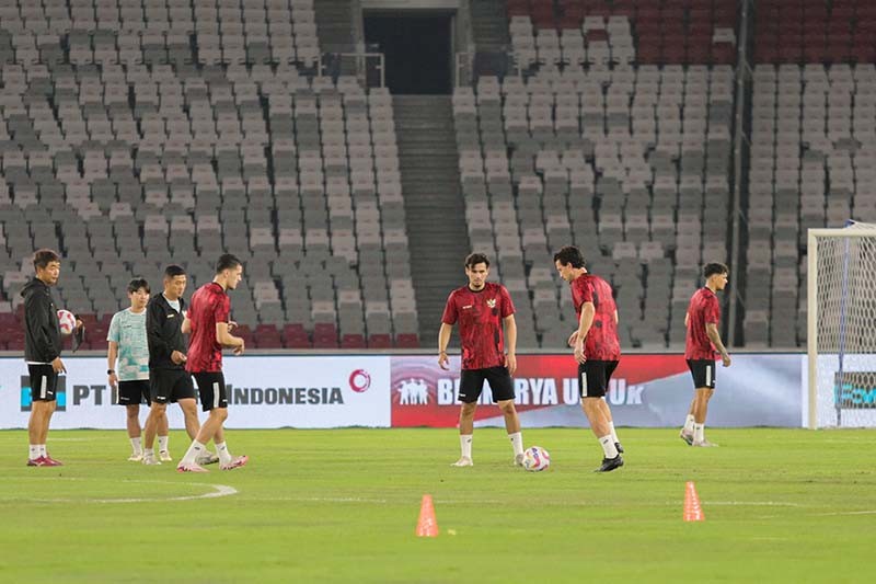 Latihan Timnas Indonesia Jelang Hadapi Filipina di GBK - Bagian 3