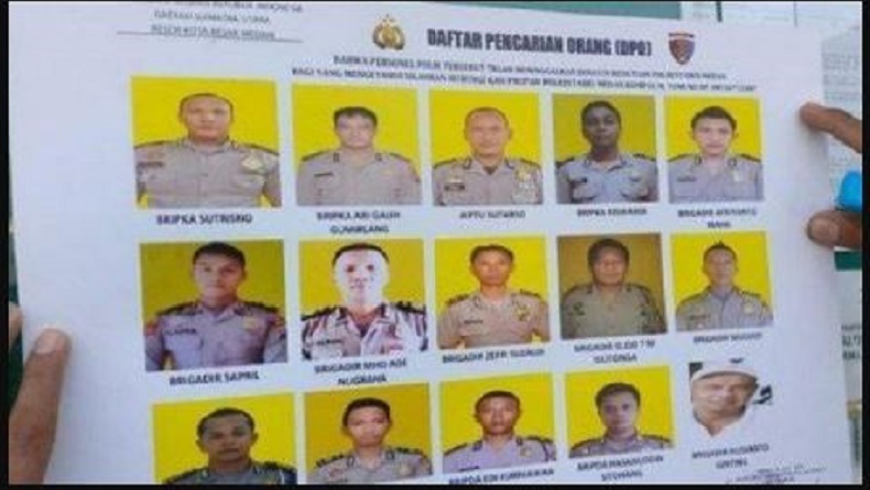 15 Polisi Anggota Polrestabes Medan Jadi DPO Perampokan, Ini Tampang dan Namanya