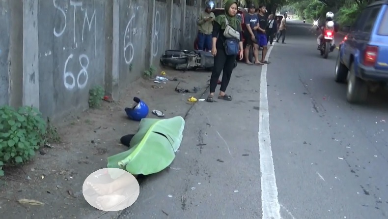 2 Motor Kecepatan Tinggi Adu Banteng di Cilegon, 1 Orang Tewas 1 Dilarikan ke RS