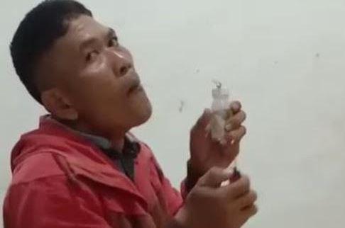 Isap Sabu sambil Rekam Video, Pria di Lampung Tengah Ditangkap Polisi