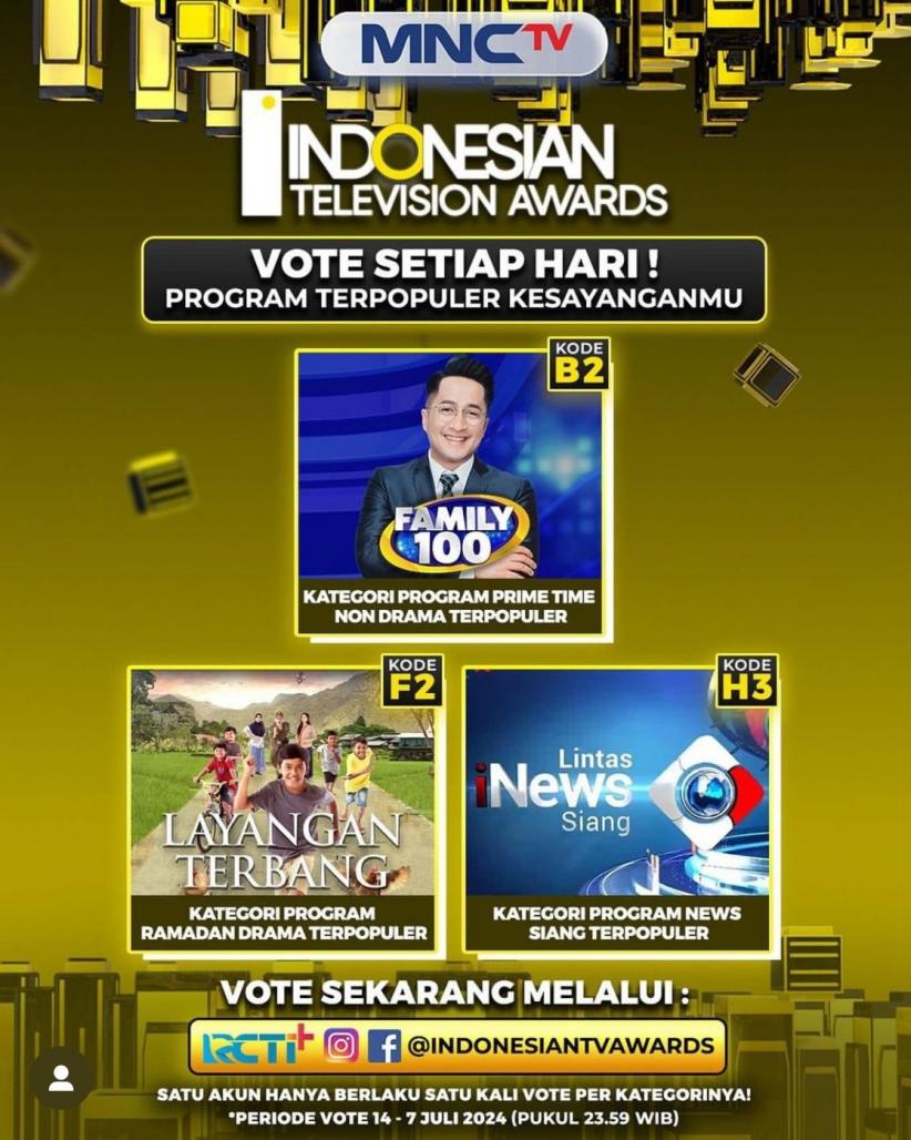 Dukung dan Vote Program MNCTV, Family 100 di Ajang Indonesian ...