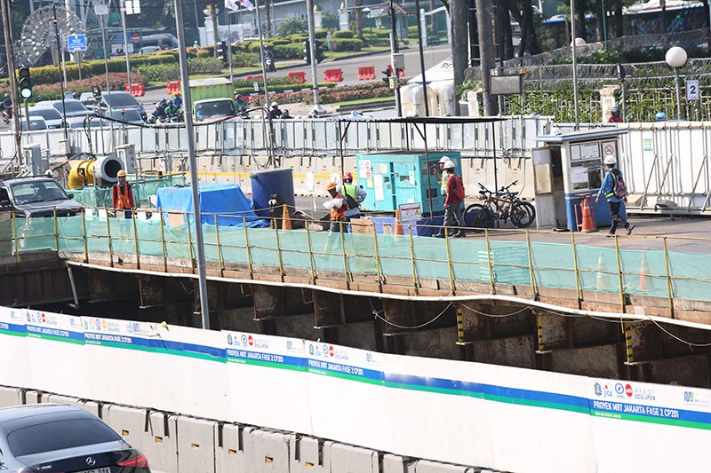 Progres Pembangunan MRT Fase 2A Stasiun Thamrin dan Monas - Bagian 3
