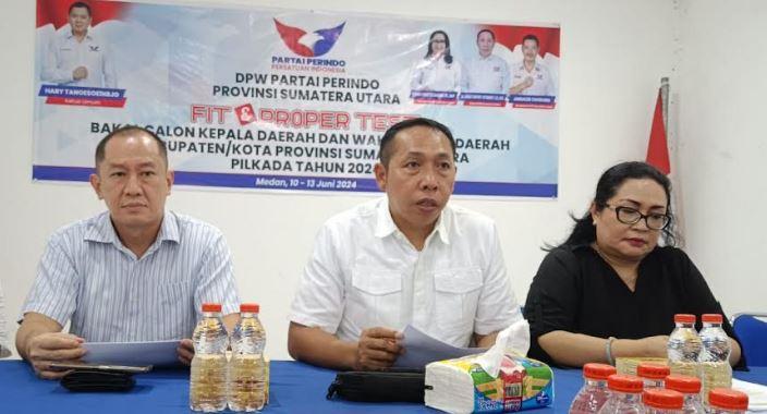 Pilkada 2024, DPW Perindo Sumut Gelar Fit and Proper Test 61 Balon Kepala Daerah