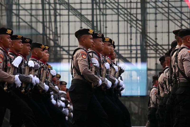 Defile Pasukan pada Upacara HUT ke-78 Bhayangkara - Bagian 2