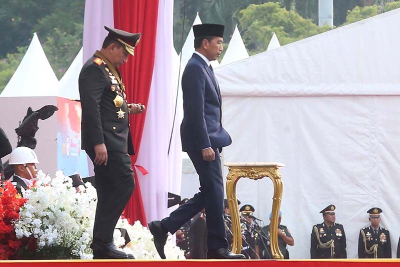 Presiden Jokowi Jadi Inspektur Upacara HUT Ke-78 Bhayangkara