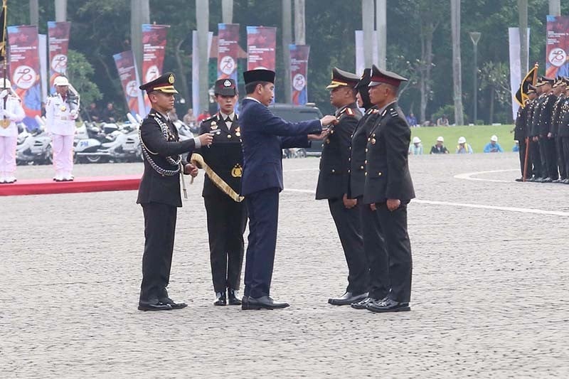 Presiden Jokowi Jadi Inspektur Upacara HUT ke-78 Bhayangkara - Bagian 5