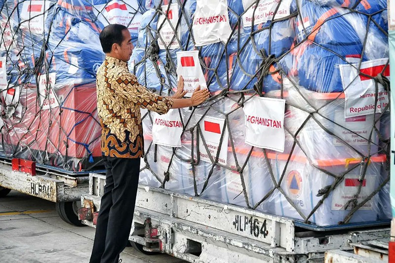 Presiden Jokowi Lepas Bantuan Misi Kemanusiaan untuk Papua Nugini dan Afganistan - Bagian 1