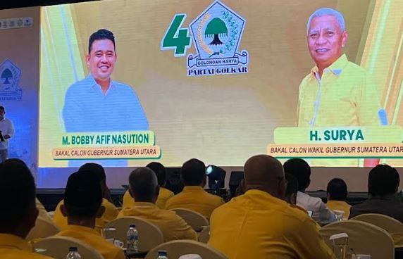 Pilgub Sumut 2024, Golkar Usung Bupati Asahan Surya Dampingi Bobby Nasution