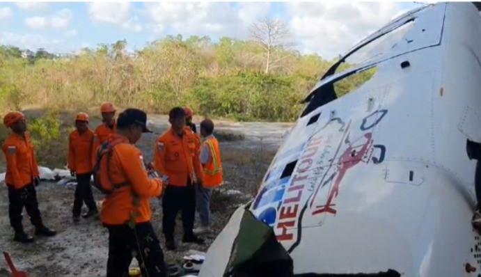Helikopter Jatuh di Bali, 3 Korban Dievakuasi ke RS Siloam