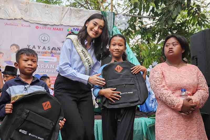 Momen Miss Indonesia 2024 dan MNC Peduli Kunjungi Anak-Anak Sanggar Seni Trotoar Koja - Bagian 1