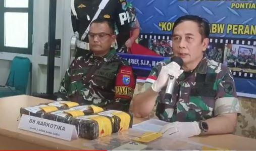TNI AD Gagalkan Penyelundupan Sabu 6,3 Kg dari Malaysia di Bengkayang