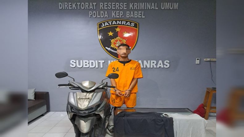 title Curi Sepeda Motor di Bangka, Pemuda Asal Lampung Ditangkap Polisi Curi Sepeda Motor di Bangka, Pemuda Asal Lampung Ditangkap Polisi