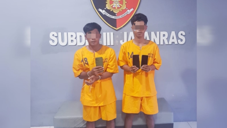 Nekat Curi Handphone, 2 Pria di Sungai Selan Ditangkap Polisi