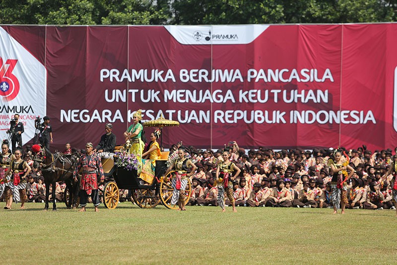 10.000 Angota Pramuka se-Indonesia Ikuti Peringatan Hari Pramuka 2024 - Bagian 3