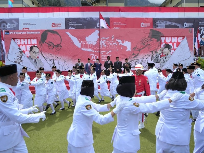 Masuk Rekor MURI, Upacara HUT ke-79 RI PT Freeport Indonesia di Tembagapura Berlangsung Khidmat  - Bagian 1