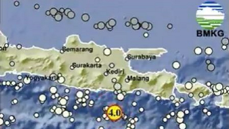 Gempa Hari Ini Magnitudo 4,0 Guncang Blitar Jawa Timur