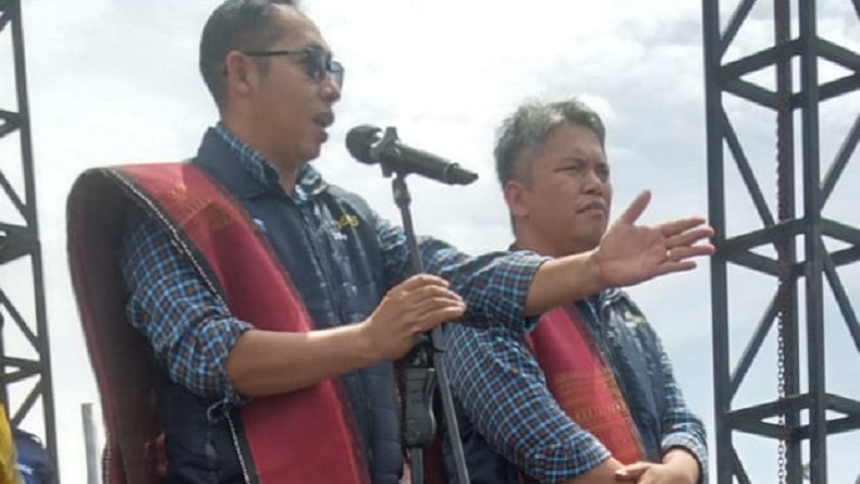 JTP Hutabarat-Denny Lumbantoruan Daftar Jadi Cabup-Cawabup ke KPU Taput