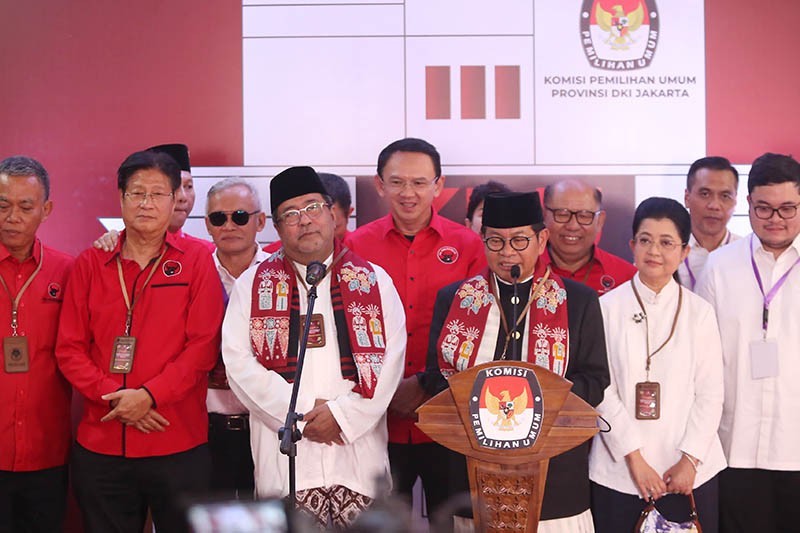 Pramono Anung-Rano Karno Didampingi Ahok Daftar Pilgub DKI Jakarta - Bagian 3