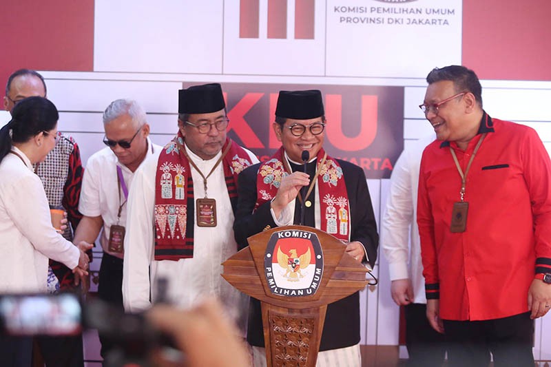 Pramono Anung-Rano Karno Didampingi Ahok Daftar Pilgub DKI Jakarta - Bagian 4