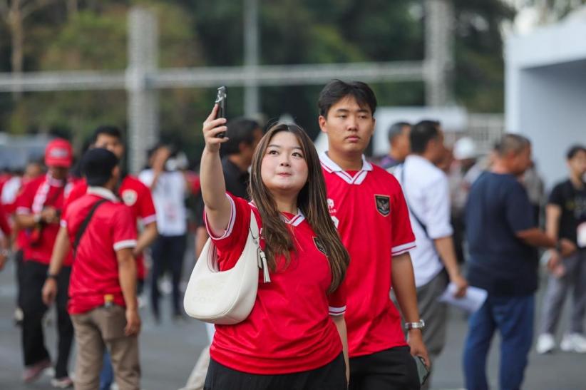Potret Suporter Cantik Dukung Timnas Indonesia Kalahkan Australia - Bagian 5