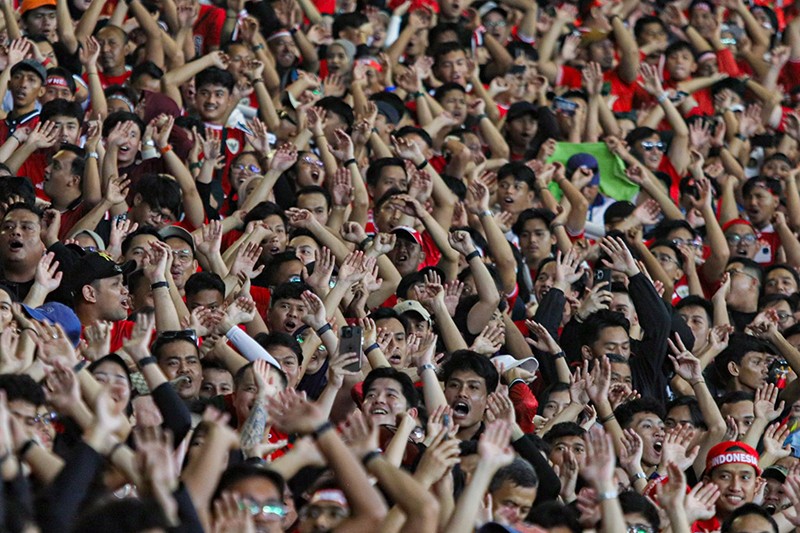 Rekor! 70 Ribu Suporter Garuda Jadi Saksi Laga Timnas Indonesia vs Australia di GBK - Bagian 5