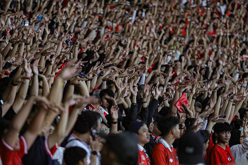 Rekor! 70 Ribu Suporter Garuda Jadi Saksi Laga Timnas Indonesia vs Australia di GBK - Bagian 2