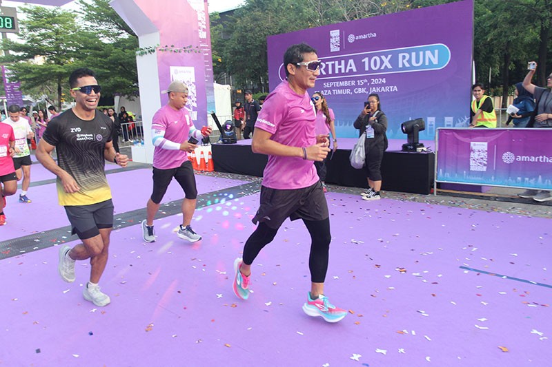 Menparekraf Sandiaga Uno bersama Amartha Ajak 3.000 Peserta Lari 10 K - Bagian 1