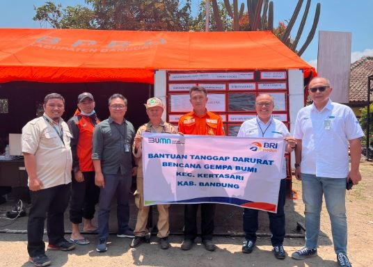 Tanggap Bencana Gempa Bandung dan Garut, BRI Salurkan Bantuan Bagi Warga Terdampak