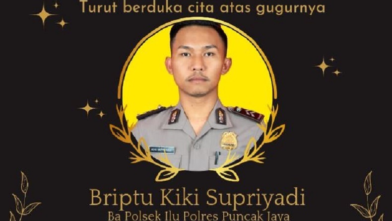 Identitas Polisi Gugur Ditembak OTK di Puncak Jaya, Briptu Kiki Supriyadi Anggota Polsek Ilu
