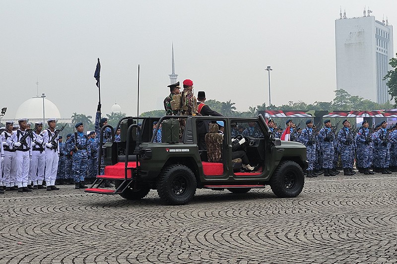 Suasana Gladi Bersih HUT ke-79 TNI di Monas - Bagian 4