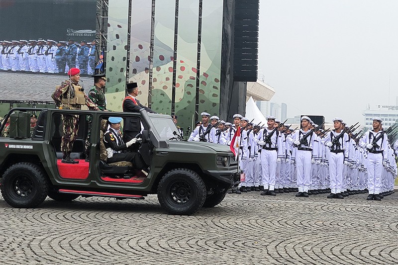 Suasana Gladi Bersih HUT ke-79 TNI di Monas - Bagian 3