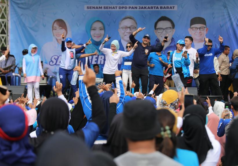 Potret Keceriaan Atalia Praratya bersama Ribuan Warga Jakarta Senam Bareng - Bagian 2