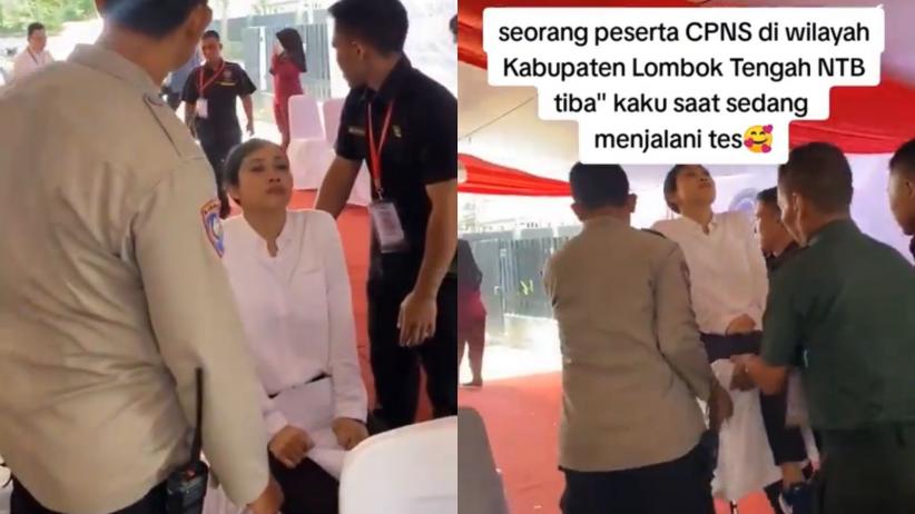 title Viral Peserta Tes CPNS di Mataram Mendadak Tubuh Kaku saat Hendak Ujian Viral Peserta Tes CPNS di Mataram Mendadak Tubuh Kaku saat Hendak Ujian