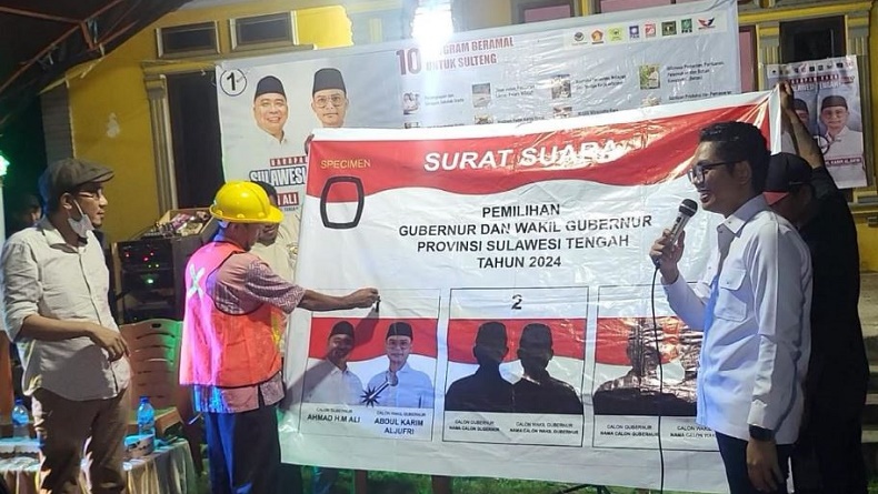Pekerja Bangunan di Tolitoli Bersatu Dukung Ahmad Ali-Abdul Karim di Pilgub Sulteng