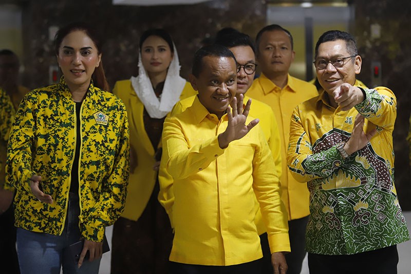 Ekspresi Bahlil Umumkan Susunan Pengurus DPP Partai Golkar - Bagian 1