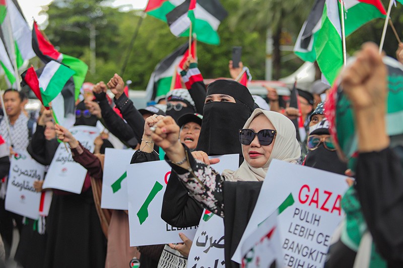 Aksi Bela Palestina Dukung Gencatan Senjata di Gaza - Bagian 5