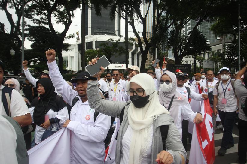 Ratusan Dosen ASN Unjuk Rasa Tuntut Hak Tukin Belum Dibayar Sejak 2020 - Bagian 6