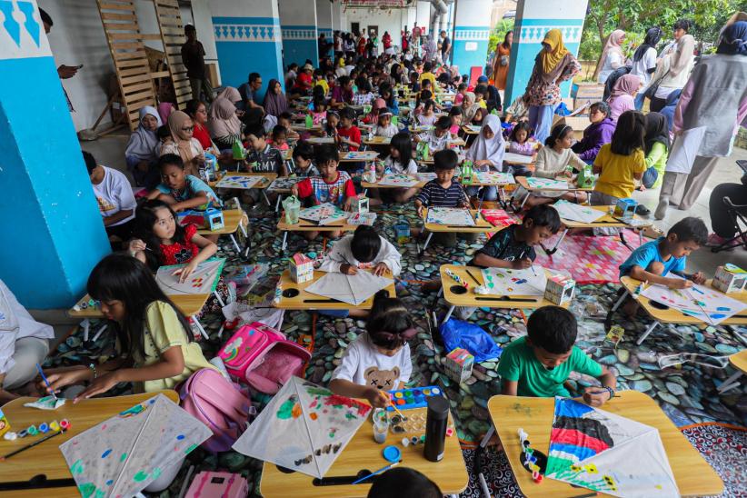 Antusiasme Anak-Anak Rusunawa Penggilingan Ikuti Gerakan Literasi Jakarta - Bagian 5