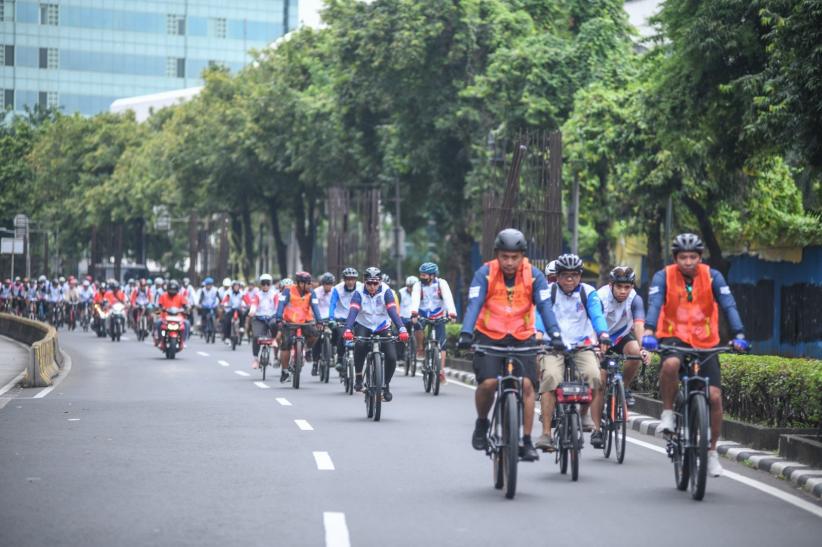 500 Peserta Gowes Keliling Jakarta, Rute 20-75 Km Finish di Menara II BTN - Bagian 3