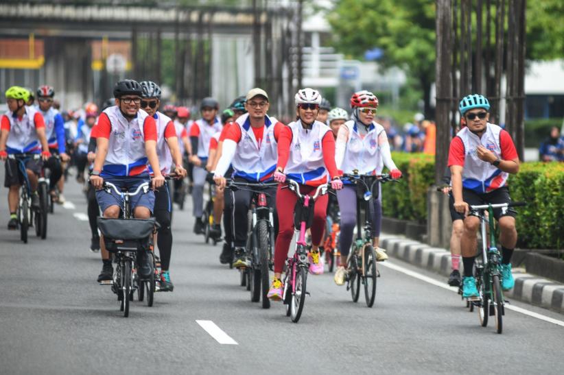 500 Peserta Gowes Keliling Jakarta, Rute 20-75 Km Finish di Menara II BTN - Bagian 4