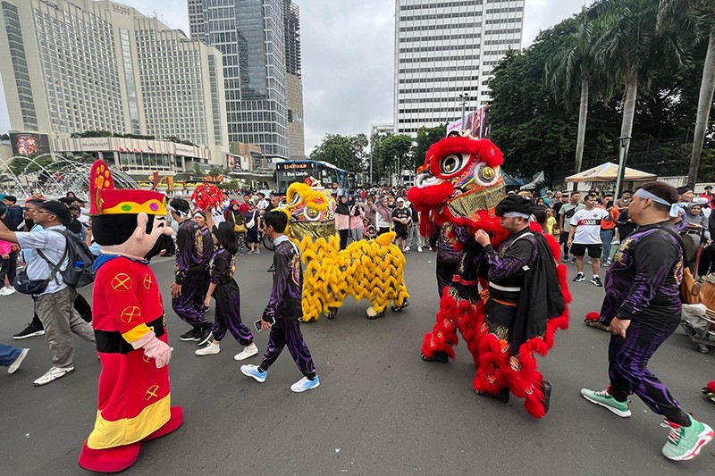 Anak-Anak SD Parade di CFD Jakarta Dukung Perdamaian Dunia - Bagian 5