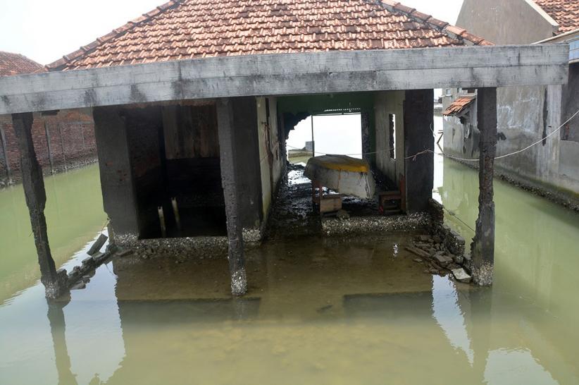 Potret Desa Timbulsloko Tenggelam Tergerus Abrasi dan Banjir Rob - Bagian 4