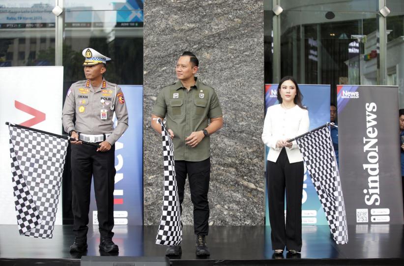 Menteri AHY Didampingi Angela Tanoesoedibjo Lepas Tim Liputan Mudik iNews Media Group - Bagian 3
